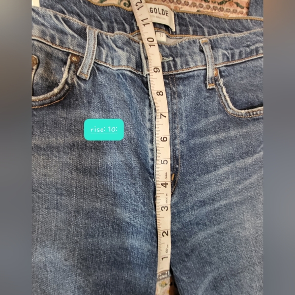 NWT  AGOLDE Toni Mid Rise Distressed Straight Leg Jeans in Obscure size 31 - Picture 10 of 16